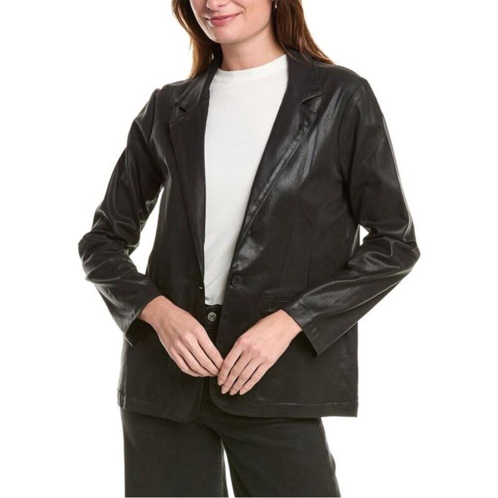 Bella Dahl Sloane Unconstructed Blazer Waxy Coated Womens Size S